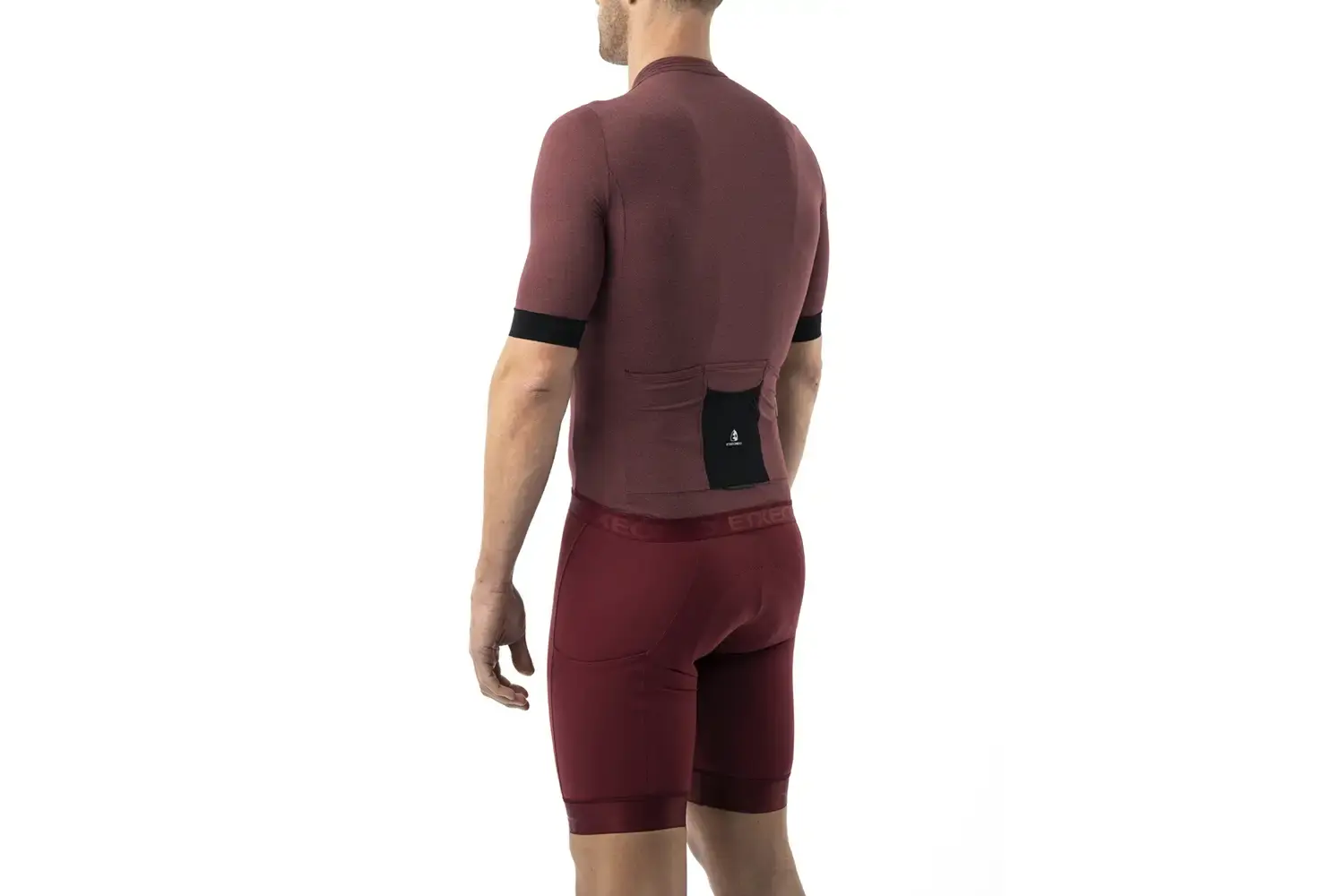 Etxeondo Ondar Fietsshirt Korte Mouwen Donkerrood Heren