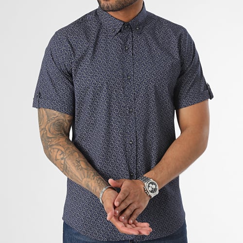 Chemise Manches Courtes Bleu Marine