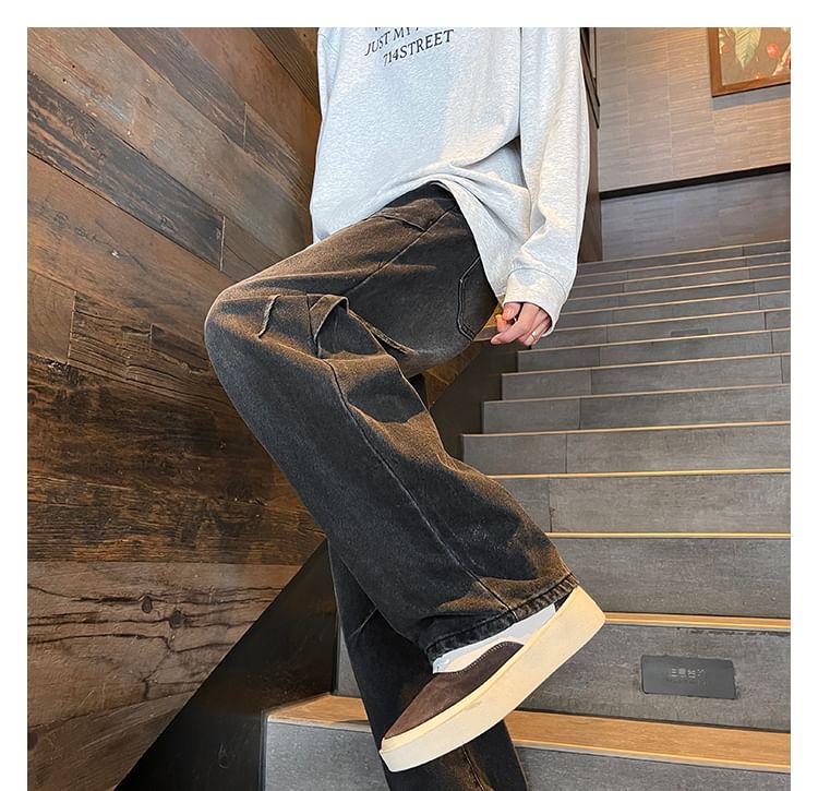 emeisa - Mid Rise Washed Loose Fit Jeans