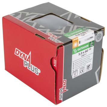 Dynaplus xtreme Vlonderschroef platkop AR-Bronze Coating TX-25 5.0x60 150 stuks