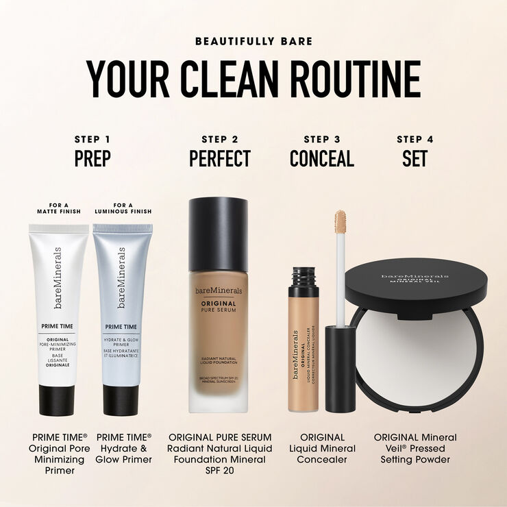 Bareminerals Original Pure Serum Radiant Natural Liquid Foundation Mineral SPF 20 F