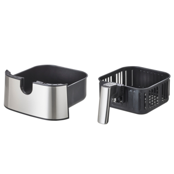 Inventum Airfryer GF350HLD - Hetelucht friteuse - 3,5 liter - 8 automatische programma's - 80 tot 200°C - 1500 watt - Zwart/RVS