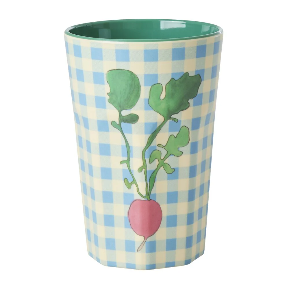 RICE  Melamine Ravishing Radish Print Tall kop - 400 ml.