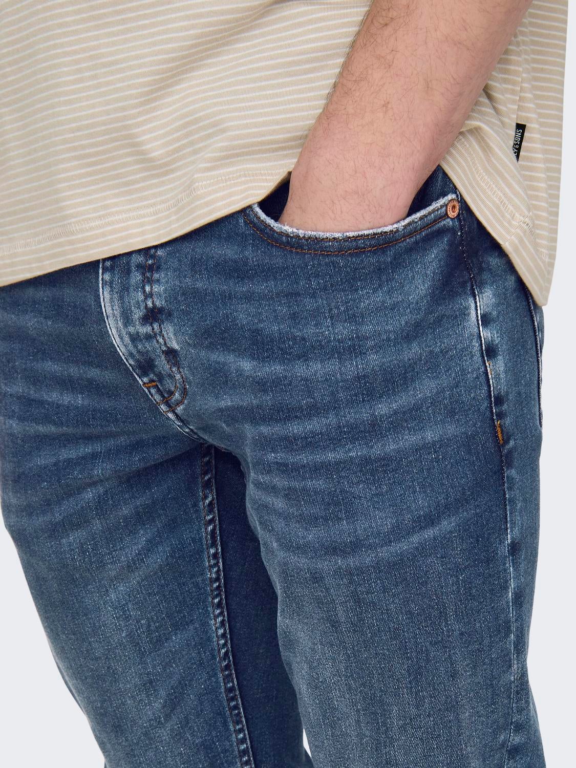 ONSWARP Niedrige Taille Skinny Fit Jeans Medium Blue Denim