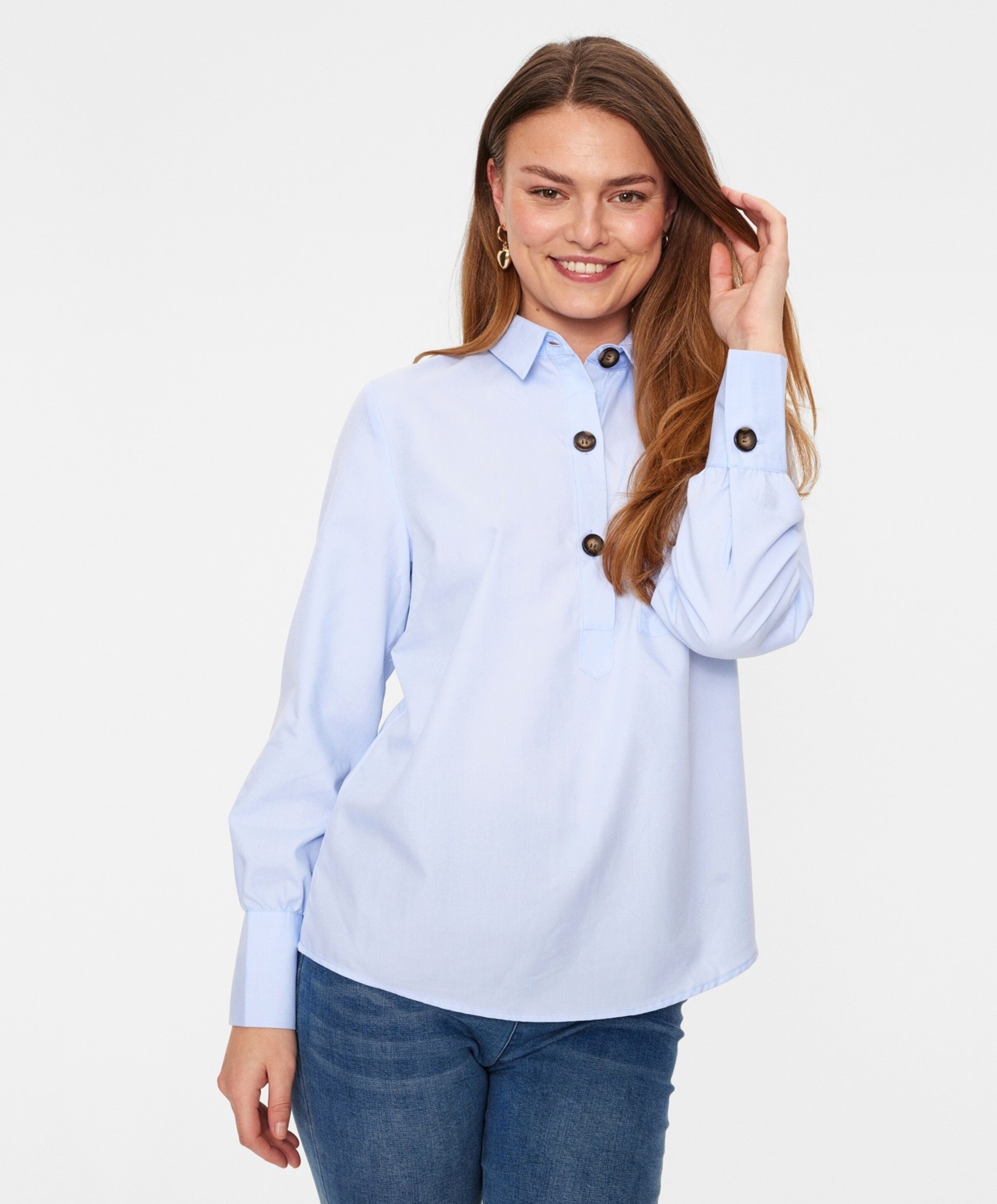 Freequent Dames blouse blauw