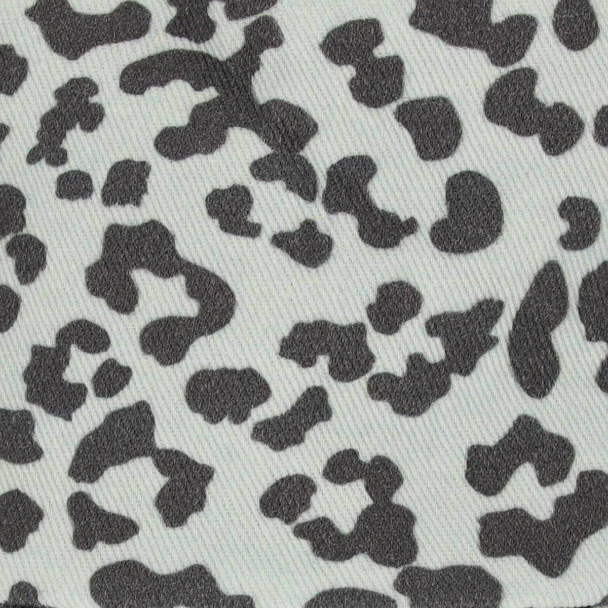 Sarlini bucket hat met all-over panterprint lichtblauw