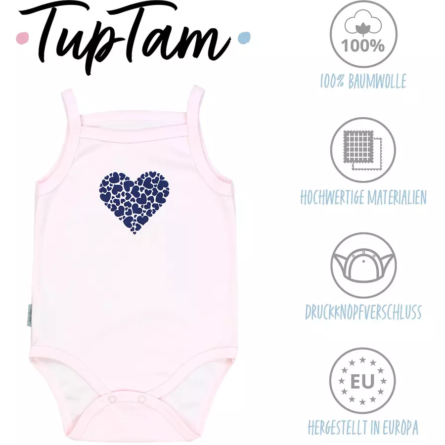 TupTam Mädchen Babybody mit Spagettiträger Sommer 5er Pack rosa Modell 2