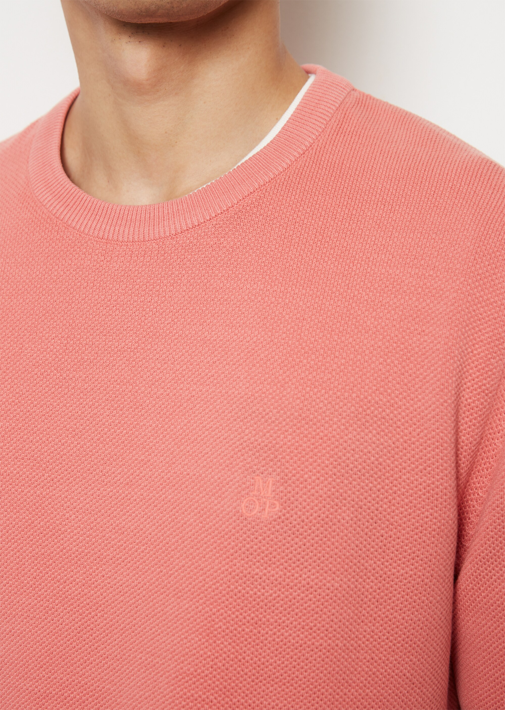 Pullover regular mit feiner Piqué-Struktur