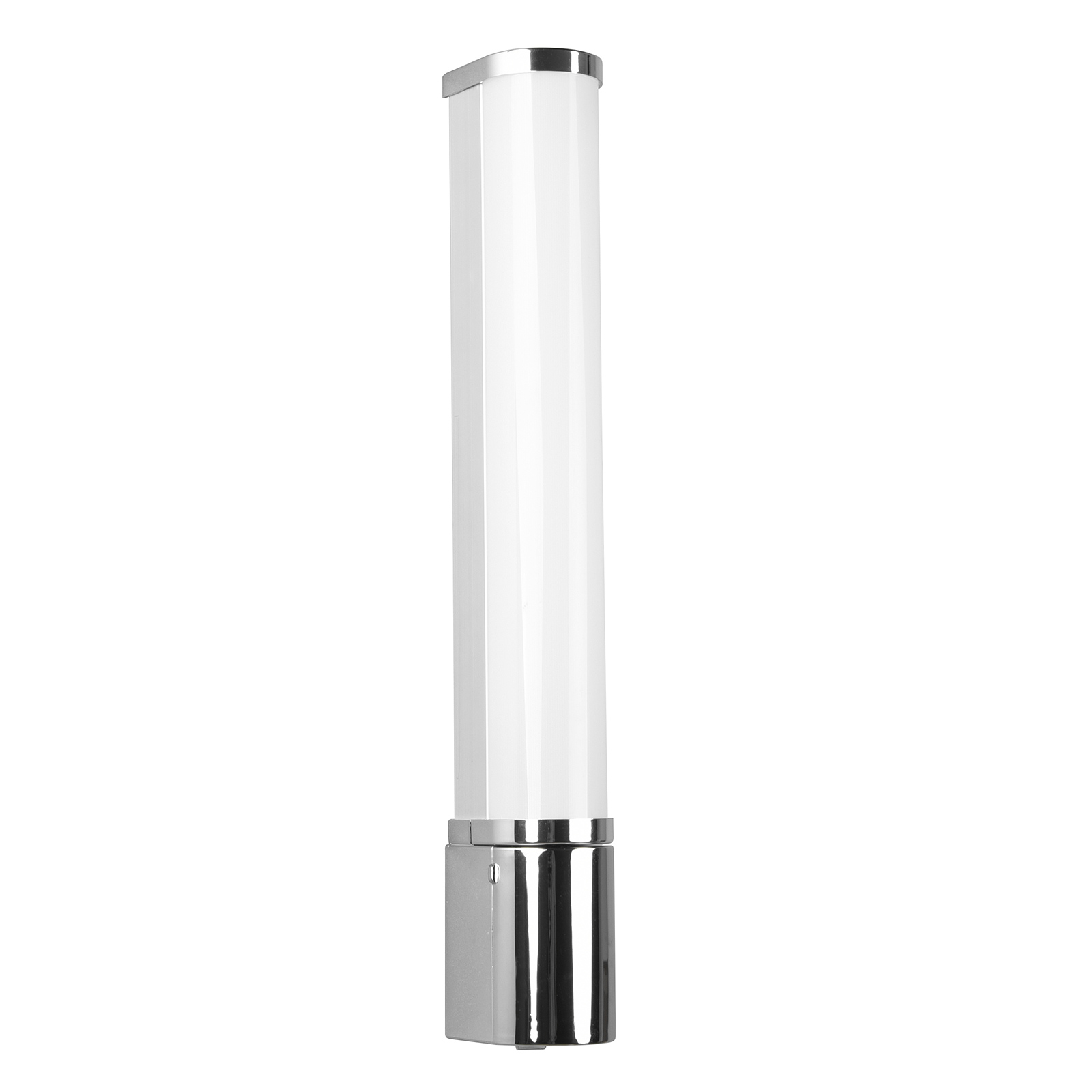 LED-Wandleuchte - weiß-chrom - mit Steckdose