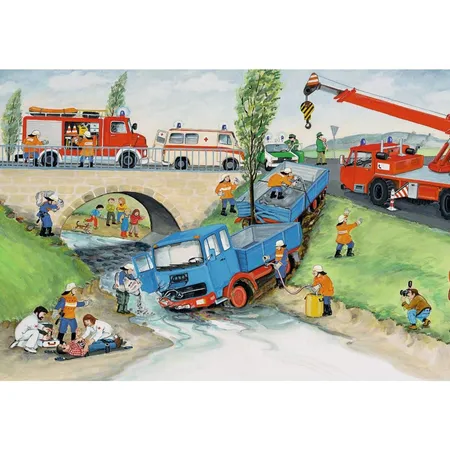 Ravensburger Puzzle Bei der Feuerwehr, 2 x 24 Teile
