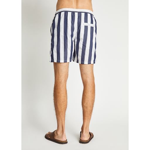 Bruun & Stengade Bahia Badeshorts, Navy/White, XL