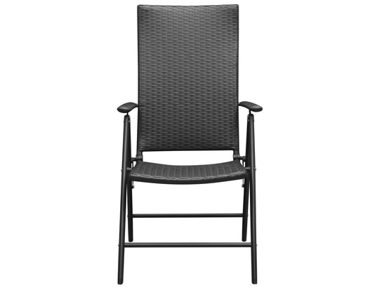 LES TENDANCES - Ensemble table et chaises de jardin-noir-6 places-375106
