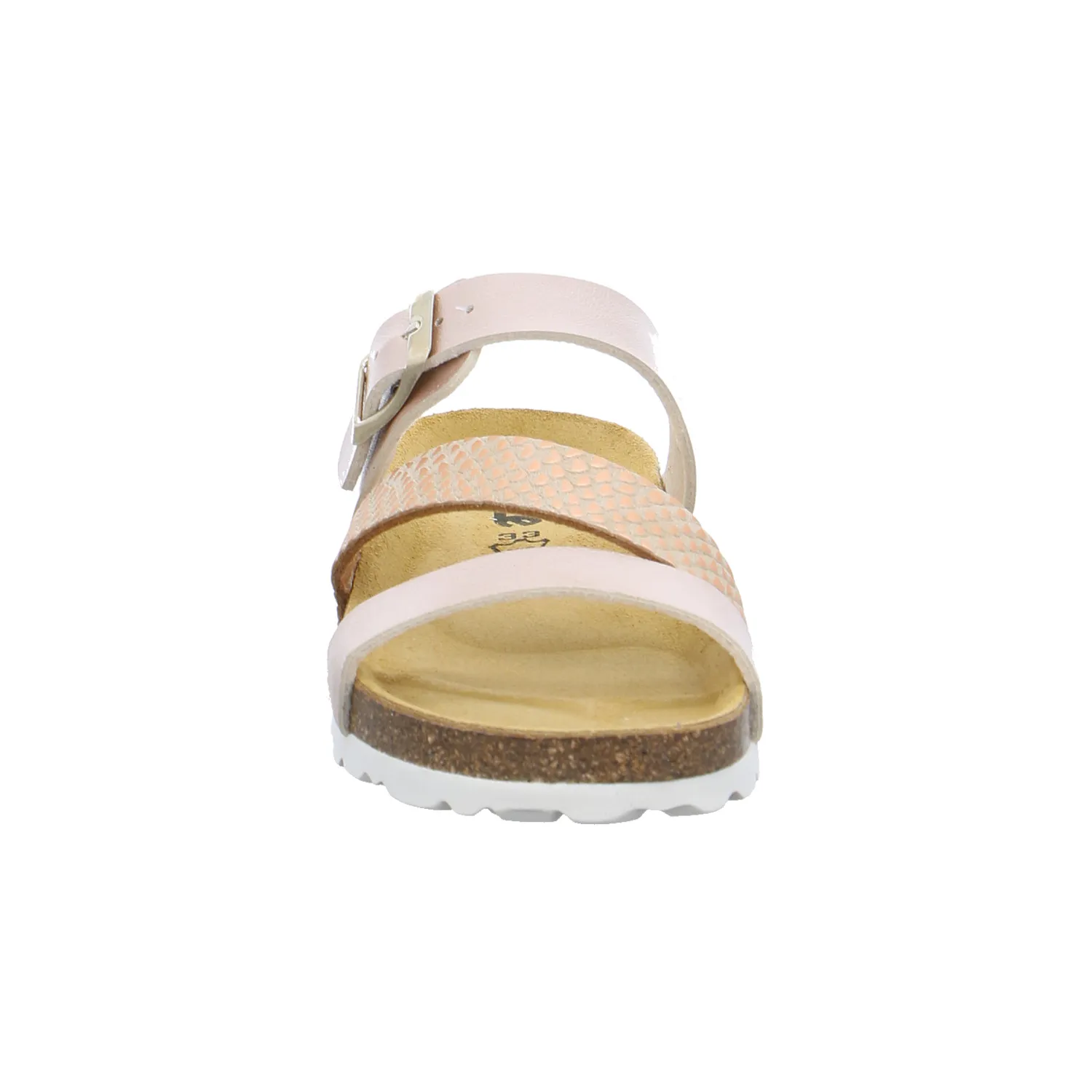 BIOLife Kinder-Pantolette Bronze Lederimitat  Lederdecksohle