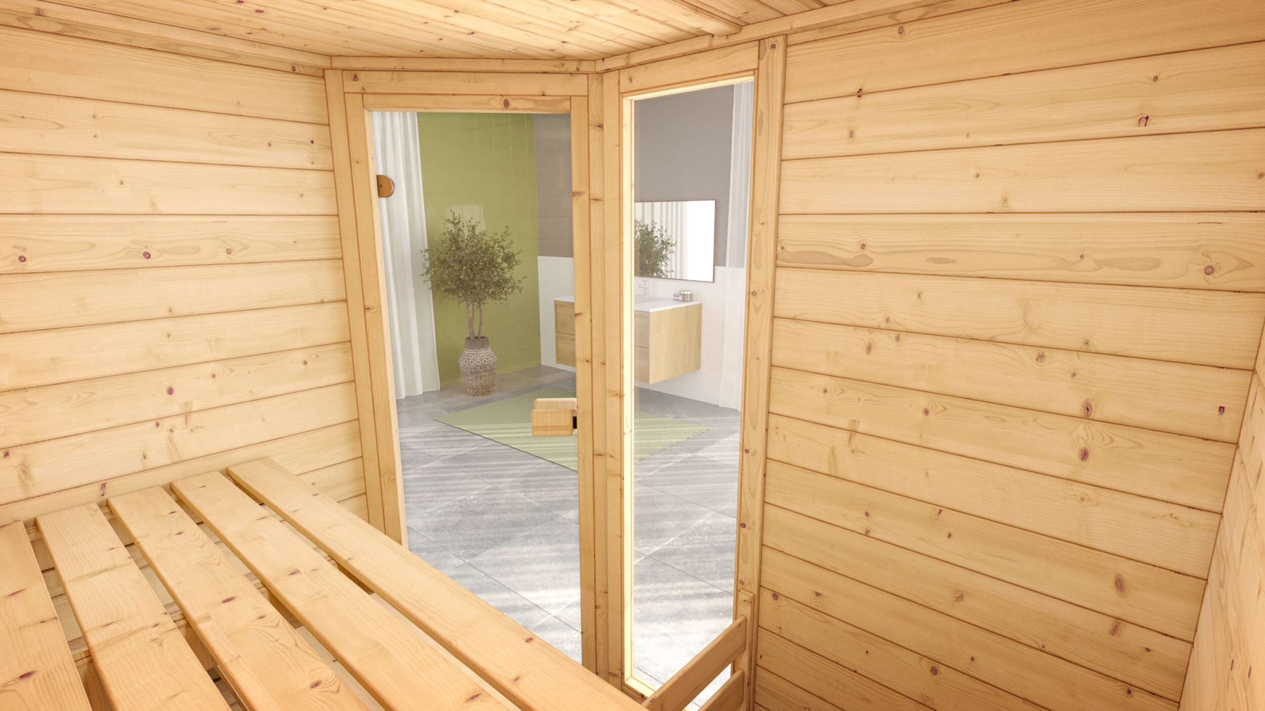 Weka Eck-Sauna Valida 1 Sparset 1, 189 x 203,5 x 139 cm