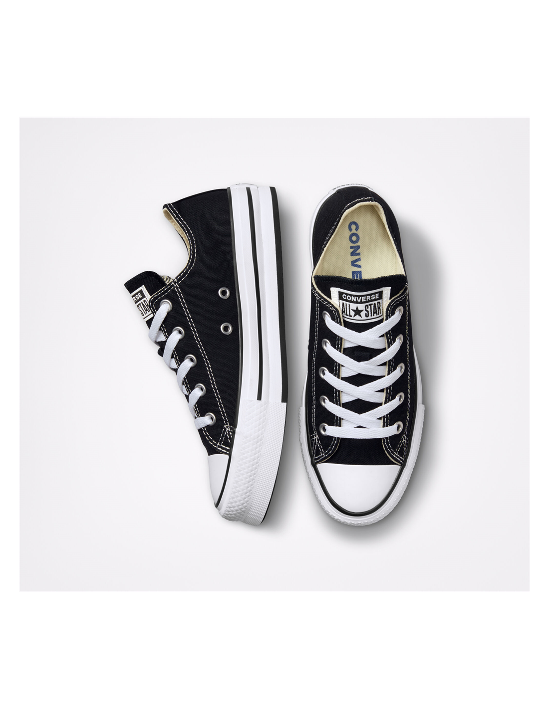 converse sneakers compensées femme eva lift ox femme noir