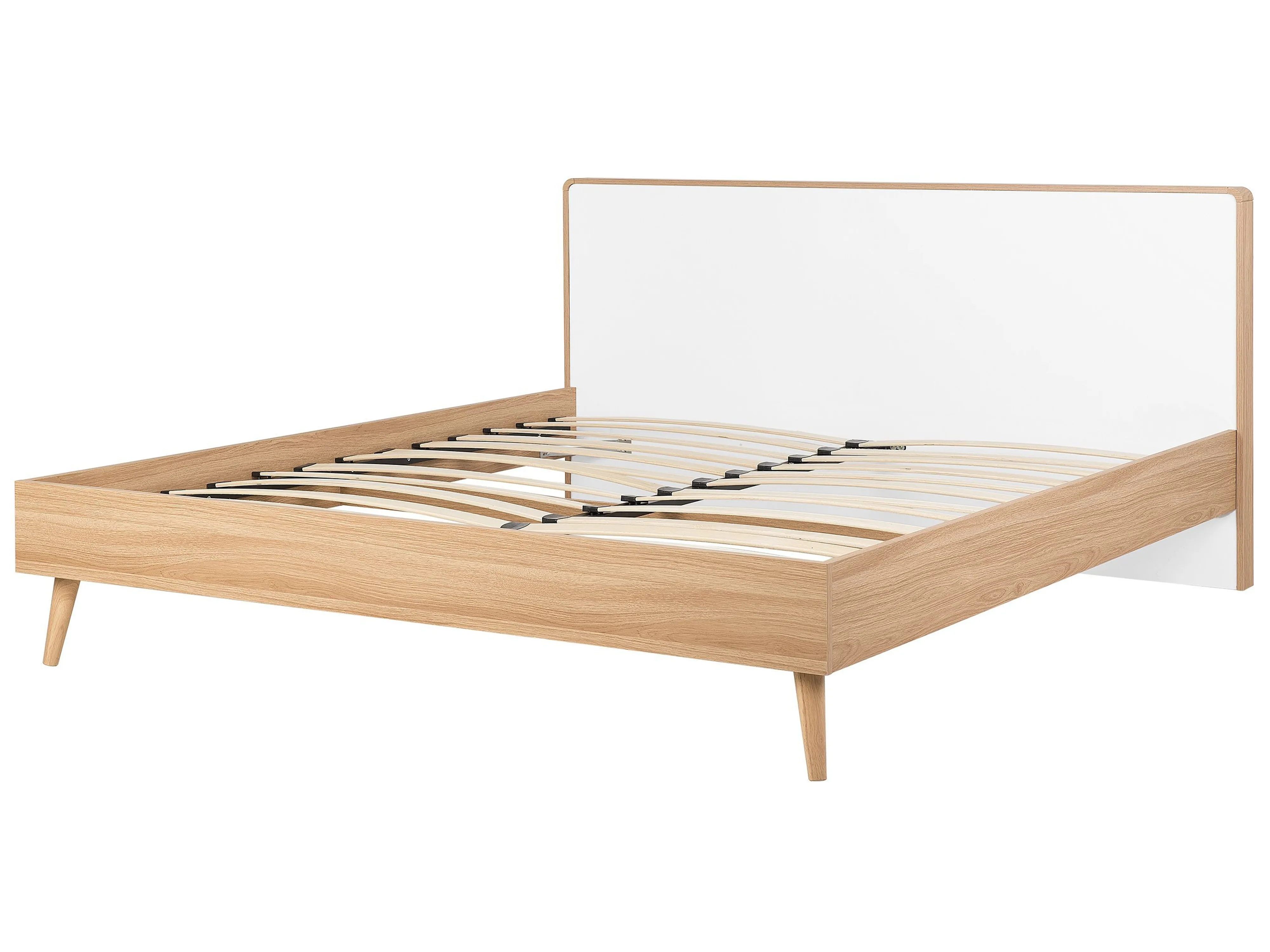Bed met LED-verlichting SERRIS 180 x 200 cm Lichtbruin