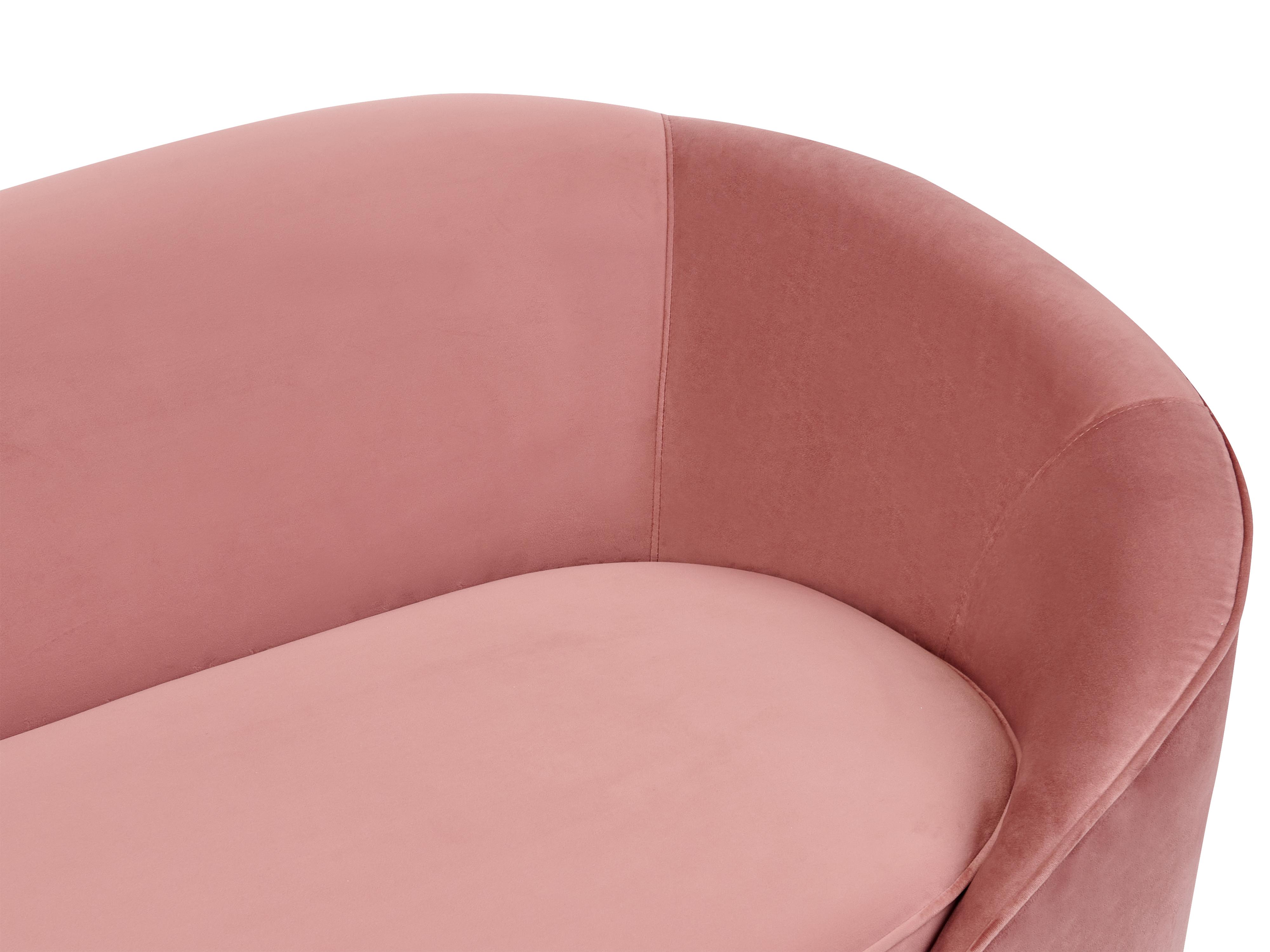 Bank 2-zits SAVAR Fluweel Roze