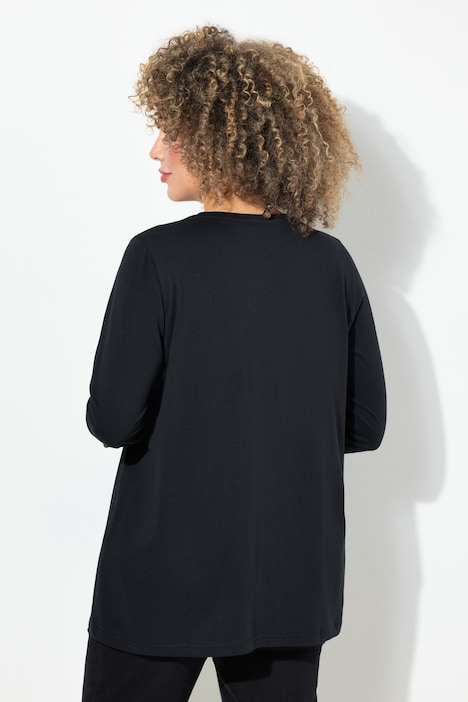 Weihnachtsshirt, Katze, A-Linie, V-Ausschnitt, Langarm