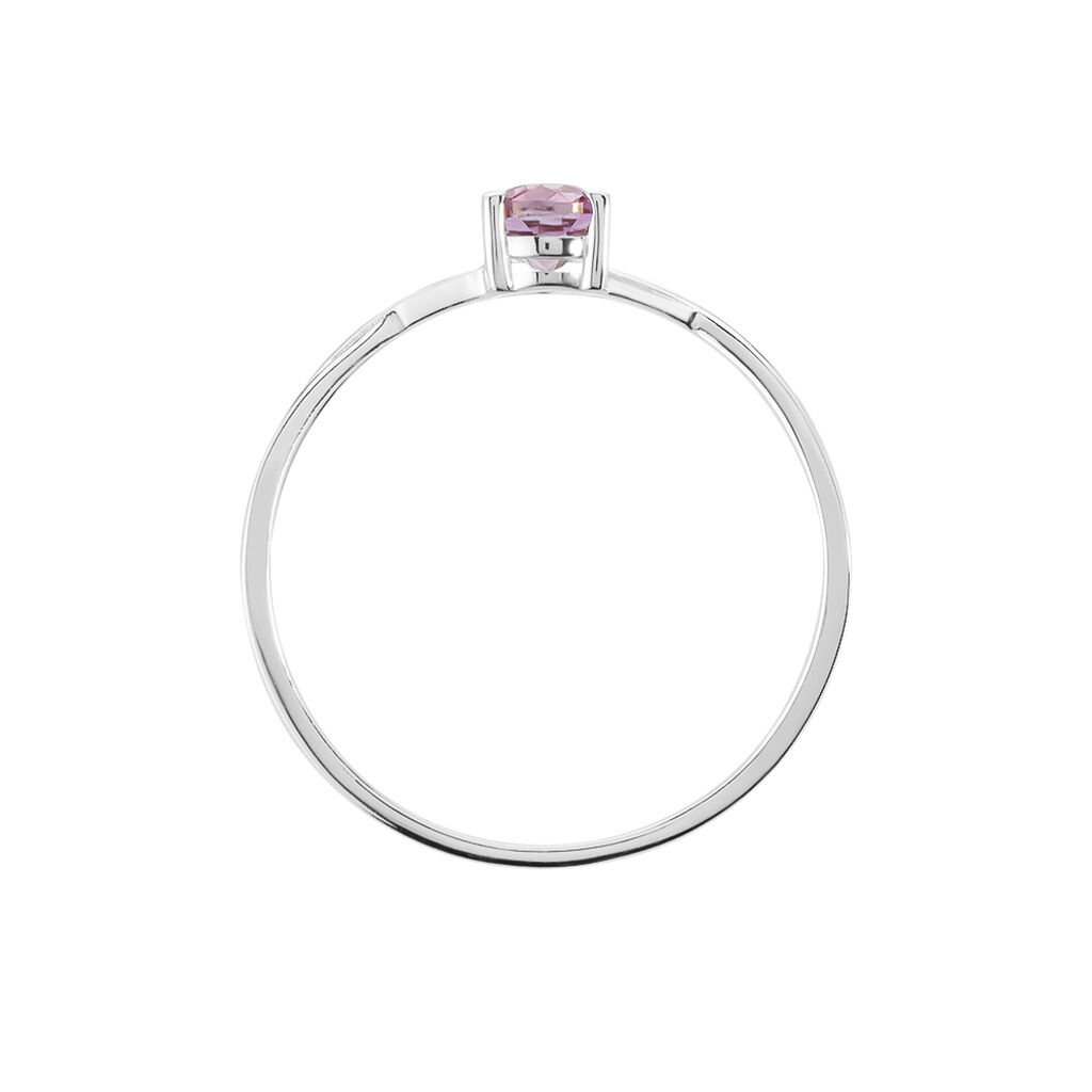 Bague Mykola Or Blanc Topaze Rose