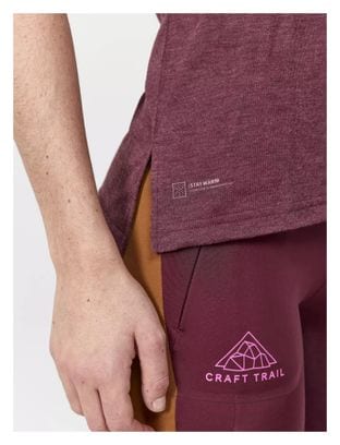 T-Shirt Manches Courtes Craft ADV Trail Wool Femme Blanc