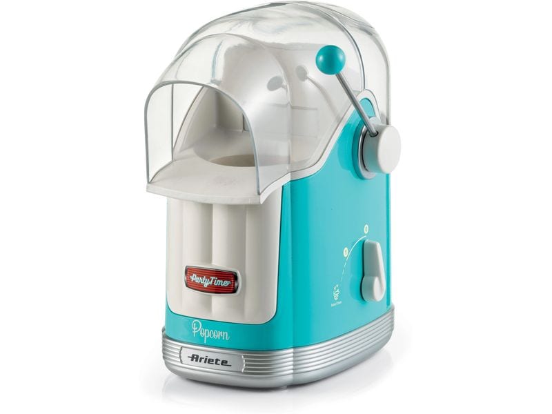 Ariete Popcorn Maschine Party Time ARI-2958-BL Blau/Weiss Popcornmaschine im Retro-Design