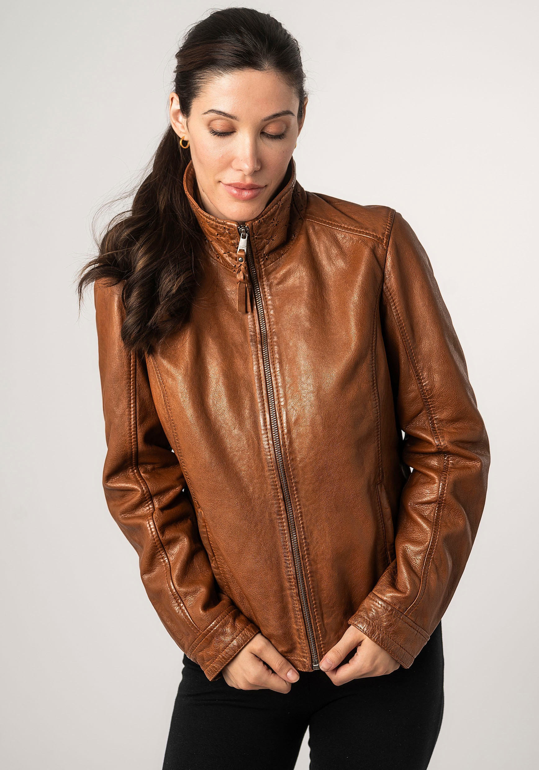 Mauritius Lederjacke »MWWalli« mit Stehkragen