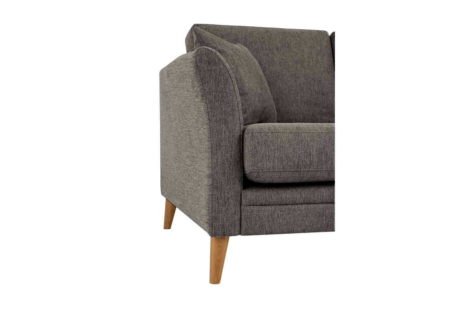 Eden 2,5-seter sofa Tekstil Brego 7 Antrazite med ben i eik natur (15137).