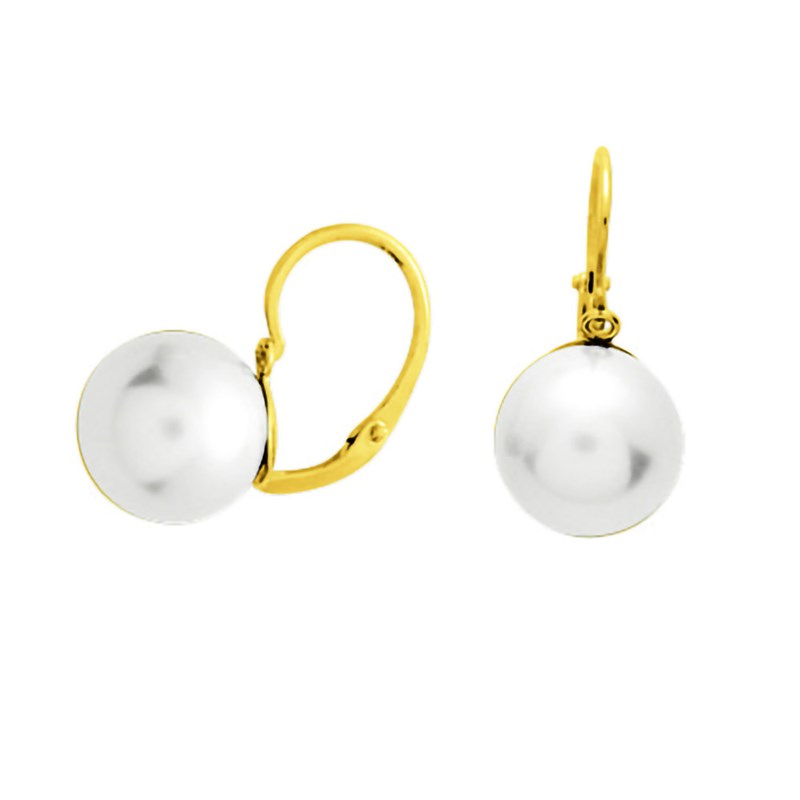 Boucles d'oreilles femme - perle - Or 18 Carats