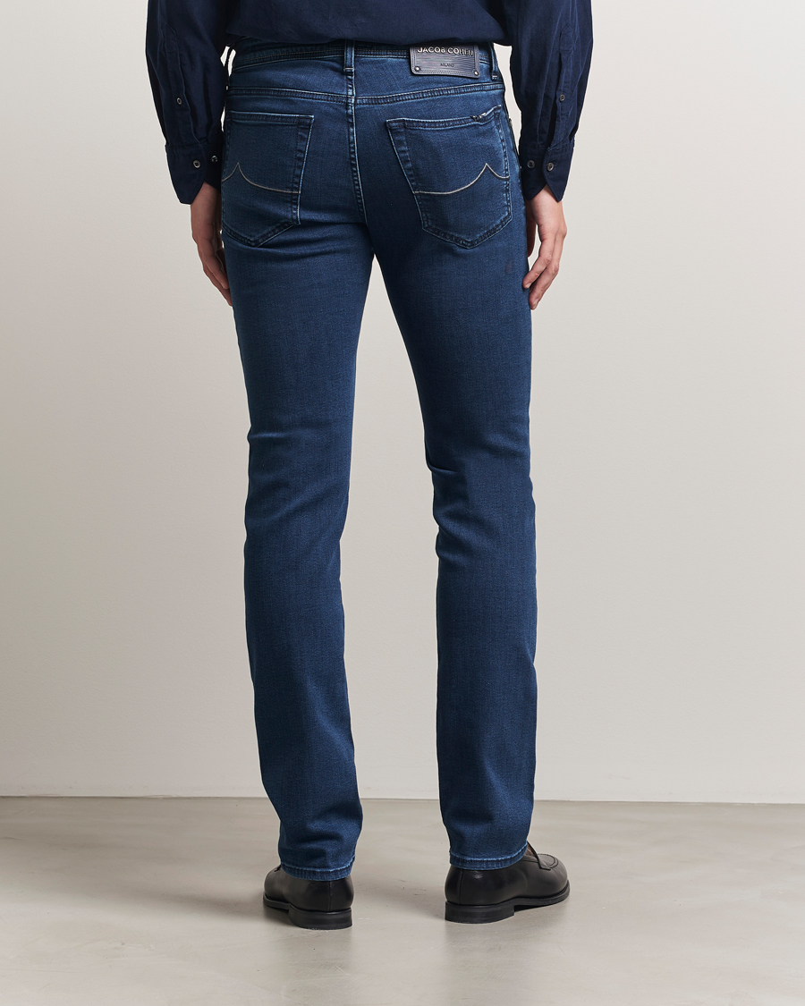 Jacob Cohën Bard Slim Fit Trunk Patch Stretch Jeans Mid Blue
