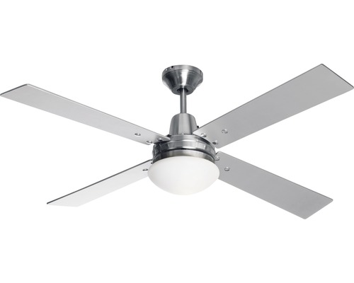 Lucci Air Quest II plafondventilator, chroom/geborsteld, Ø 122 cm, met afstandsbediening, zomer- en winterfunctie