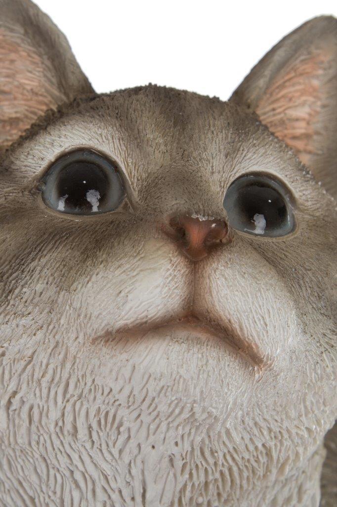 Katze Liala - grau-weiß - 33 cm
