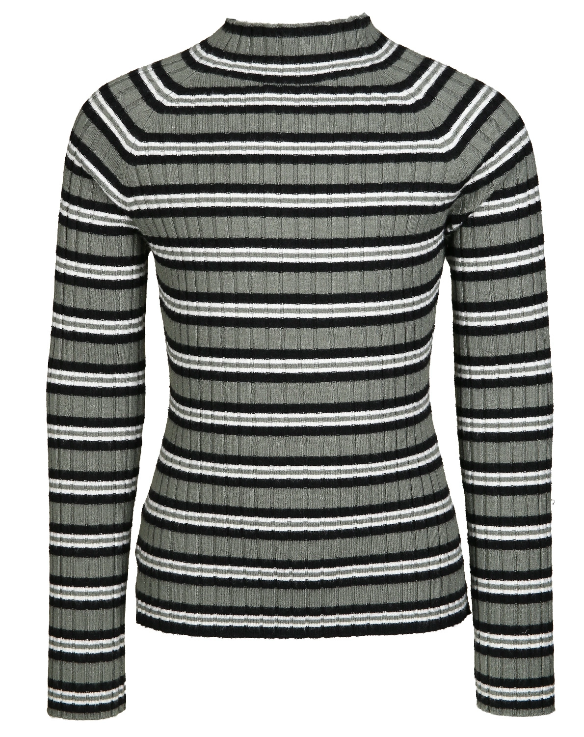 Rippstrick-Pullover LINEA in moos
