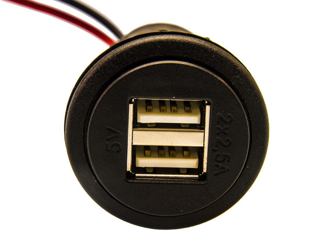 BBA 12V power 2x USB 5VDC 2,5A inbouwdoos