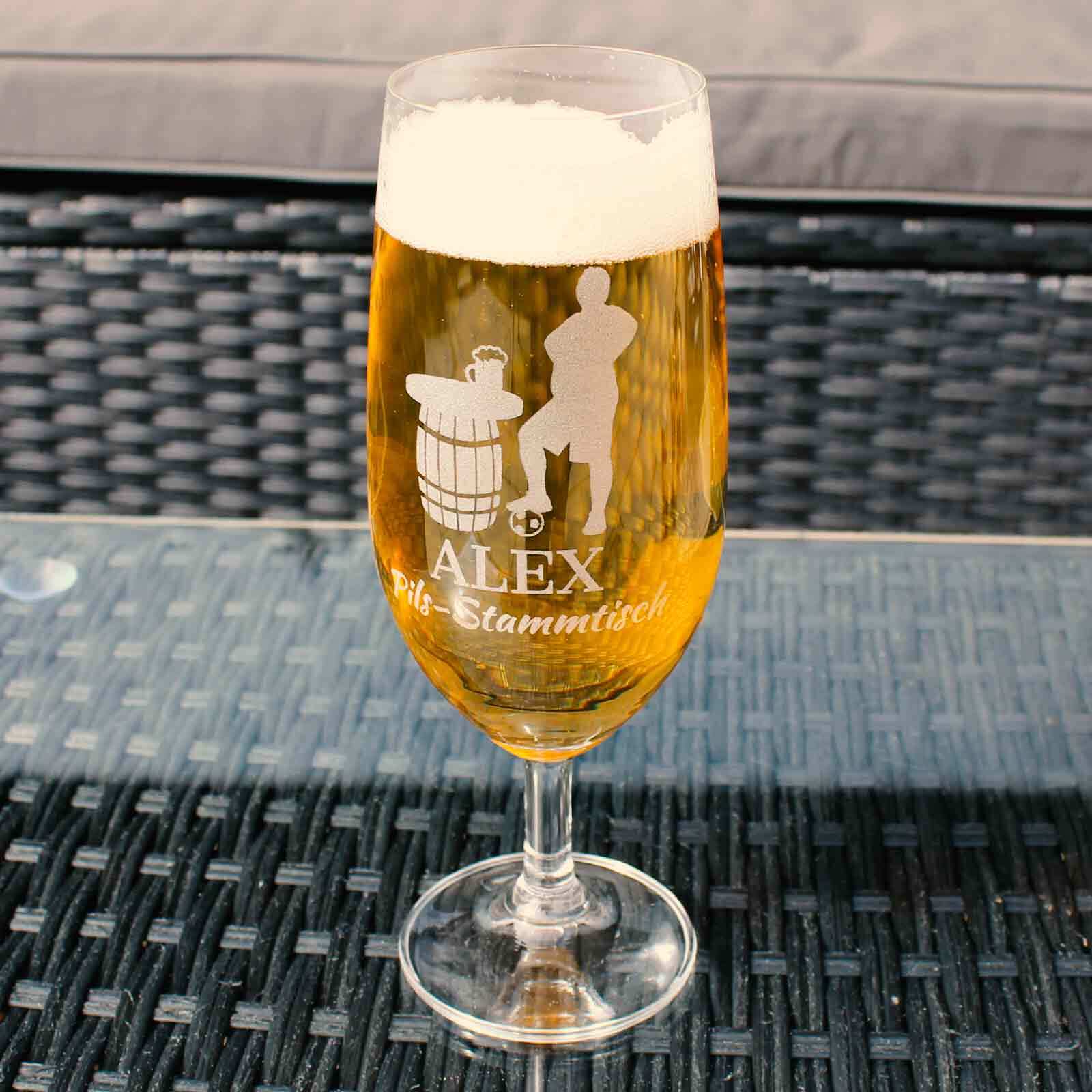 LUXENTU Biertulpe Pilsglas mit Gravur 65. Jubiläum 360 ml