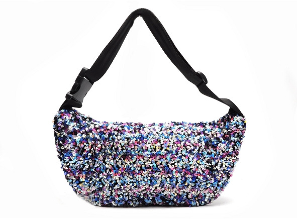Pieces ville accessoires pcstephania sequins bumbag fc bleu