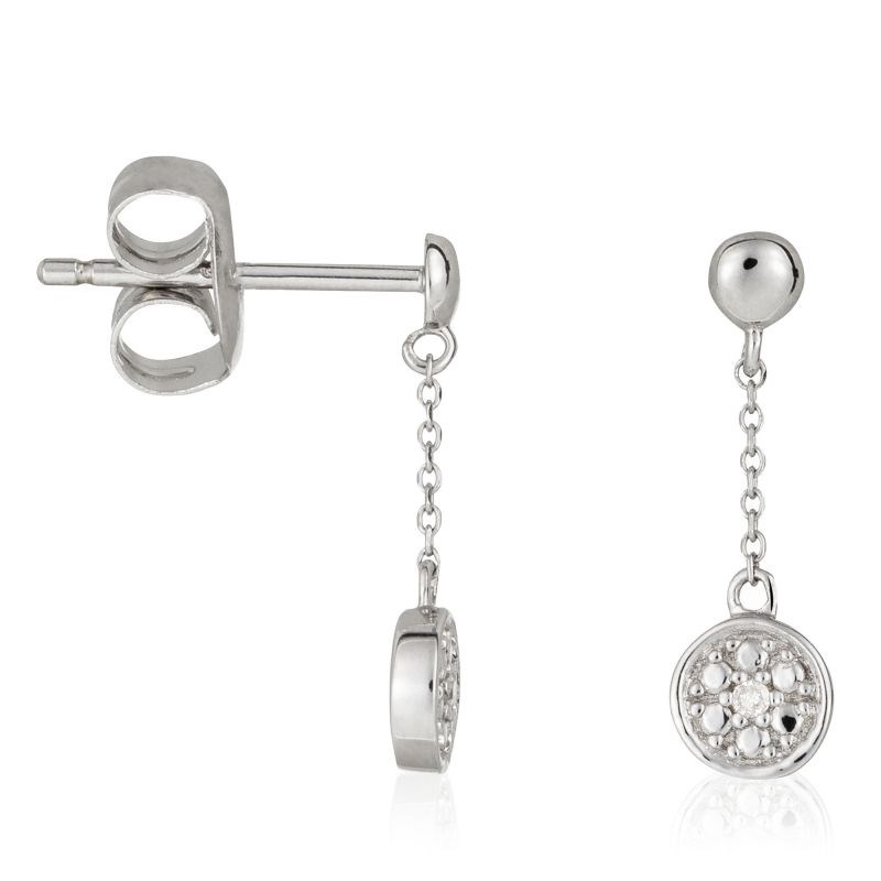 Boucles d'oreilles Or Blanc 