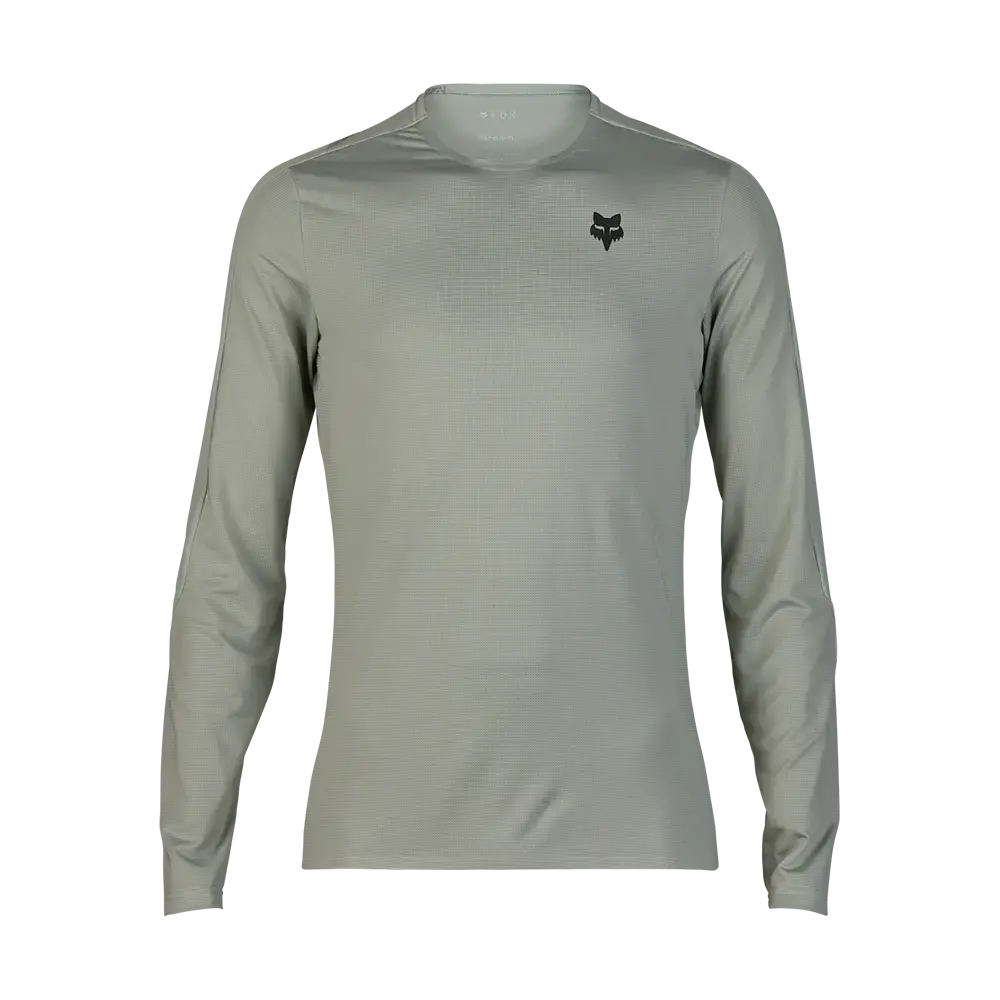 Fox Flexair Ascent MTB Fietsshirt Lange Mouwen Lichtgrijs Heren