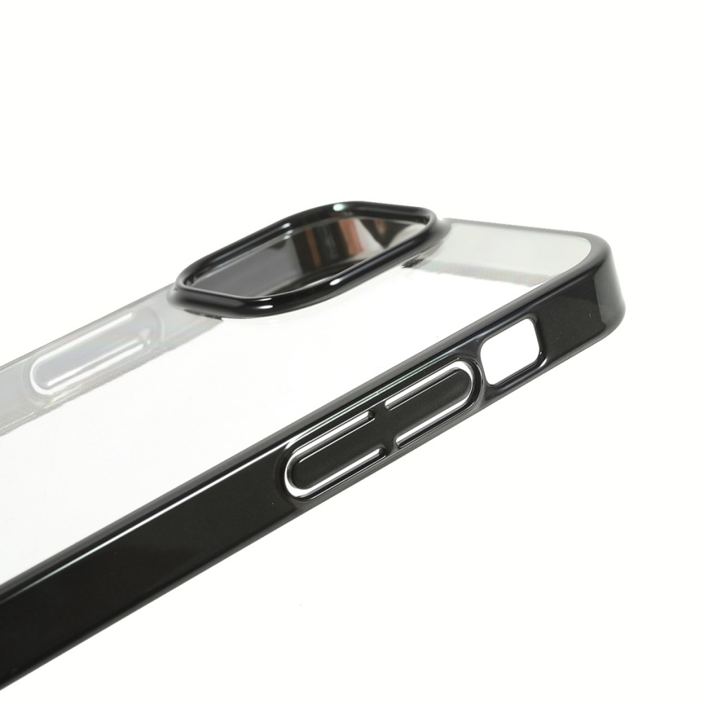 iPhone 13 Hardcase Hülle mit Galvanisiertem Rahmen - Grün / Transparent
