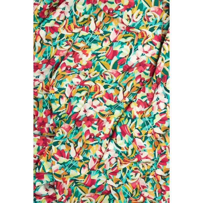 Atelier Veritas-Viscose abstracte tulpen - per meter