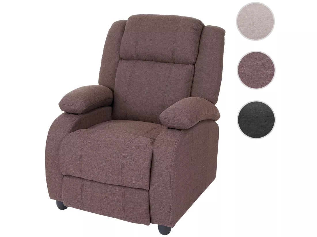 Fauteuil TV Glasgow, couleur d'acajou