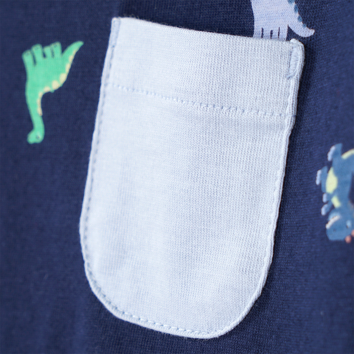 Topomini Baby T-Shirt mit Brusttasche dunkelblau