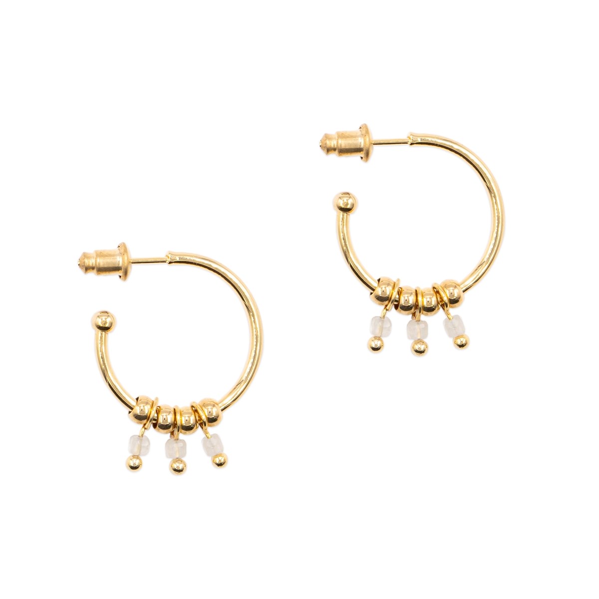 Boucles d'oreilles Karia en pierres Pierre de Lune