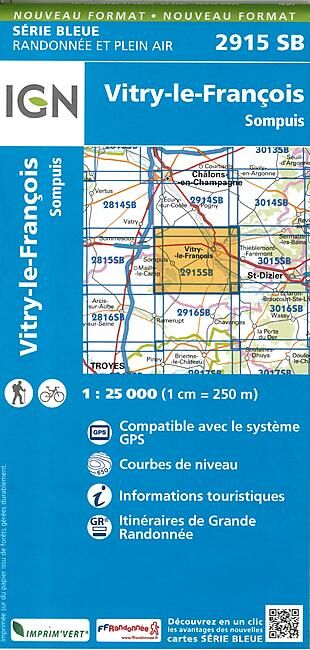IGN - 2915 SB VITRY LE FRANCOIS 1 25 000