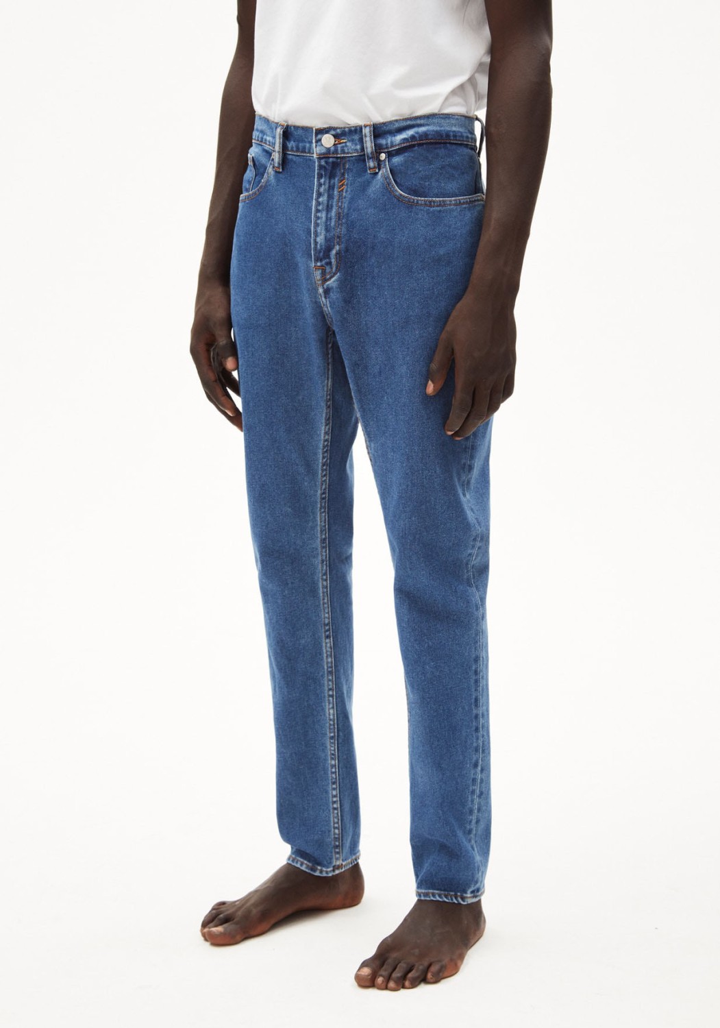 Armedangels Herren-Jeans Aarjo Tarpa Blue Base