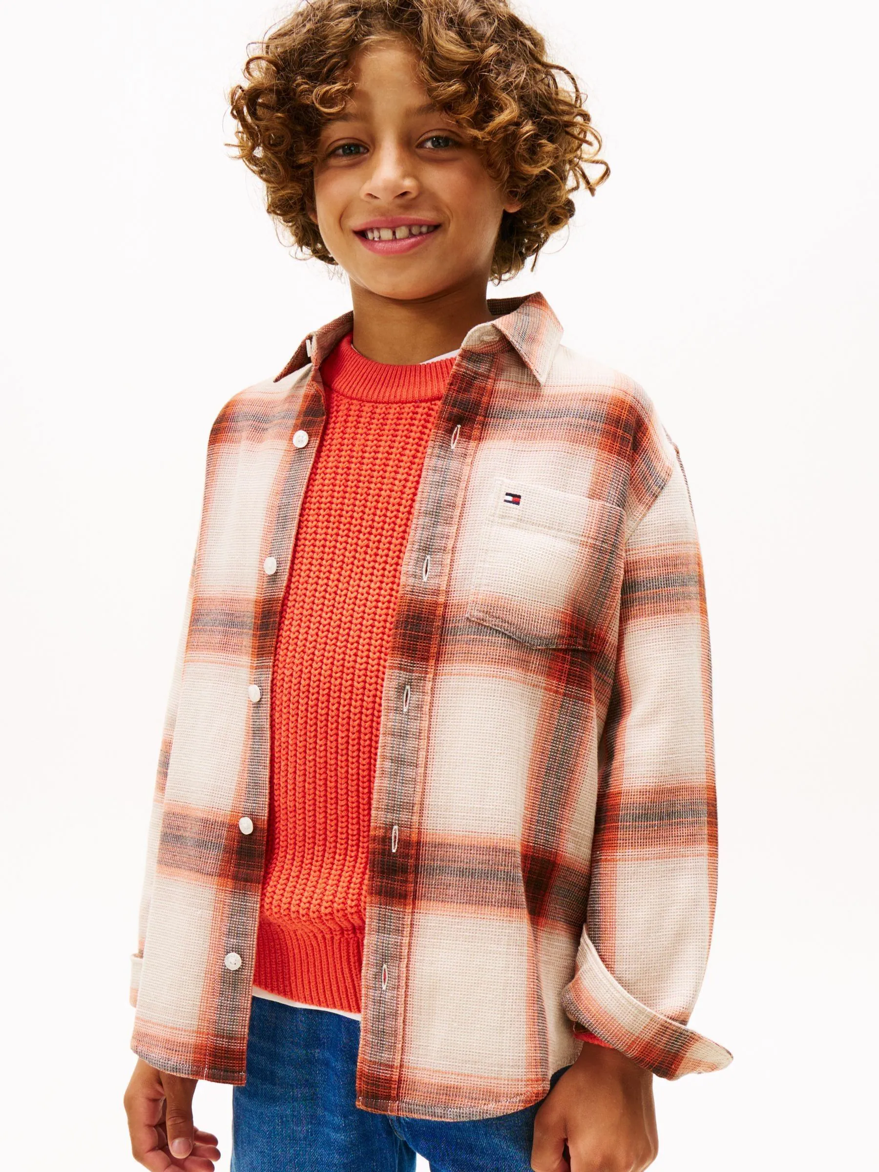 Tommy Hilfiger Regular Fit Waffle Knit Check Shirt