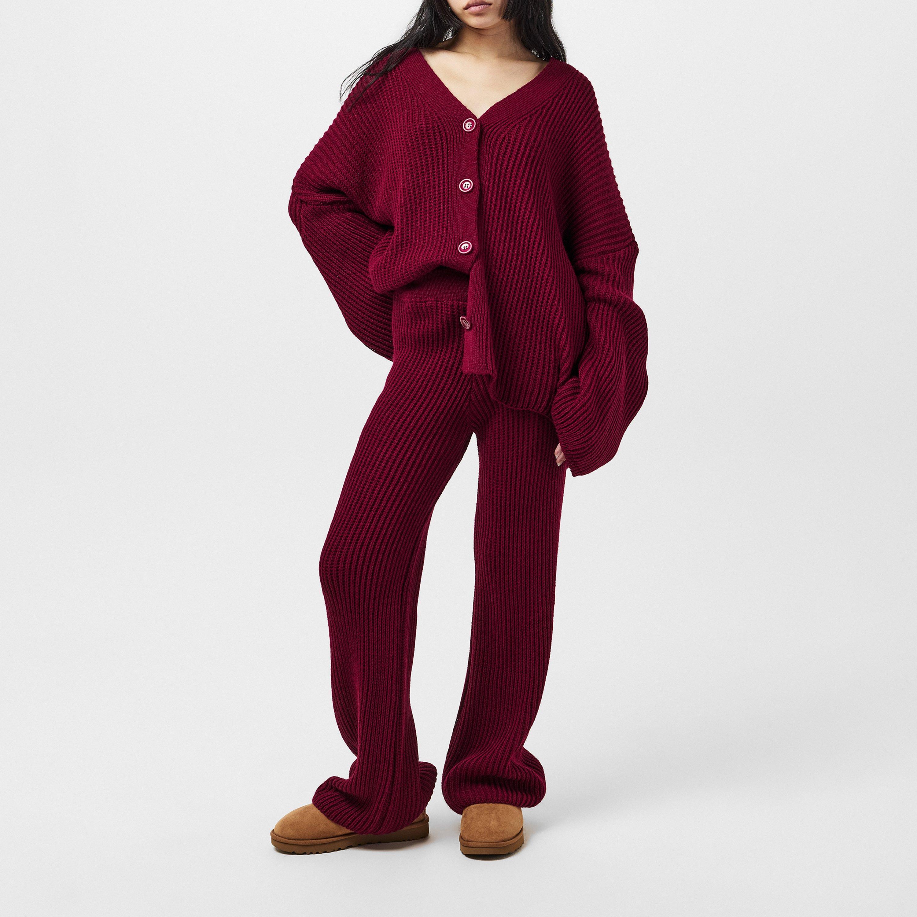 Missy Empire ME Chunky Knit Cardigan And Trouser Set Womens