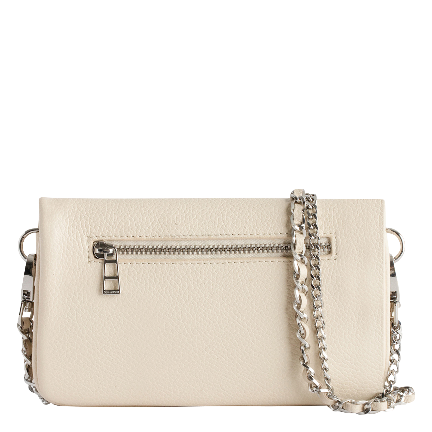 ROCK NANO - Sac pochette en cuir grainé | Blanc
