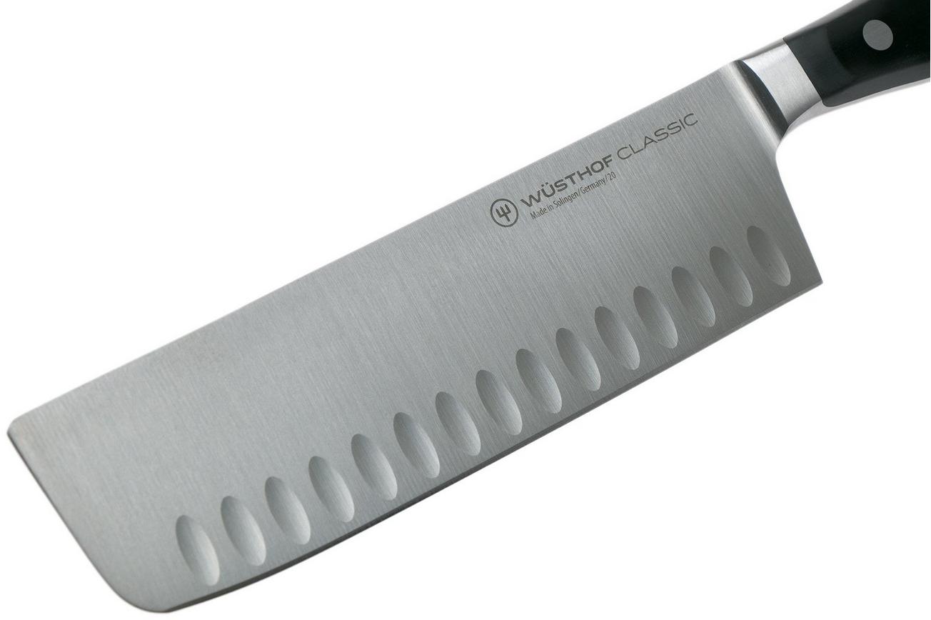 Wüsthof Classic nakiri met kuiltjes 17 cm, 1040132617
