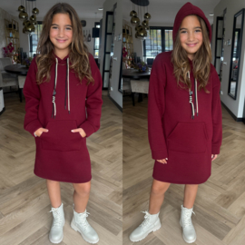 Hooded basic warm dress