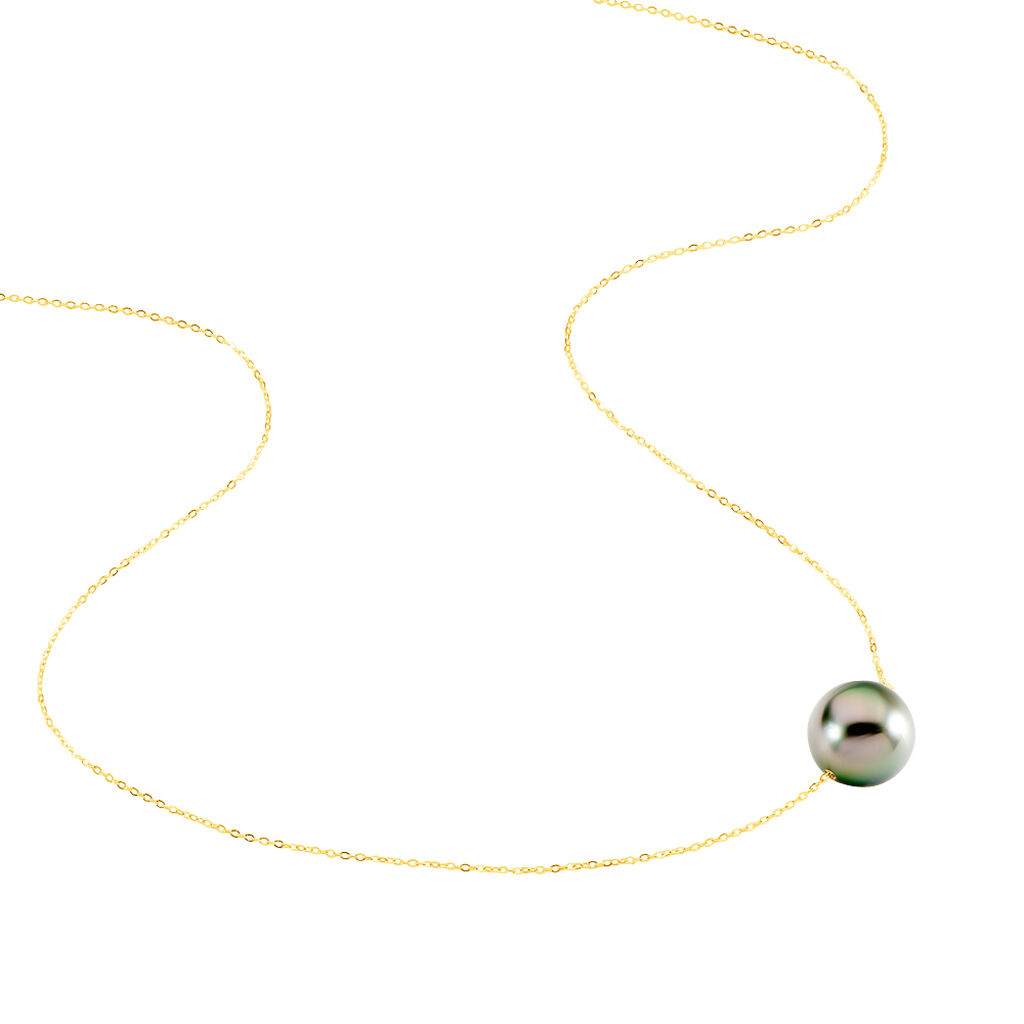 Collier Sissy Or Jaune Perle De Culture De Tahiti